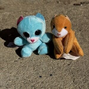 Mini Cat Plush Pair Only Hearts Tabby Cat & Plushy Pets Cat Mini Collectibles